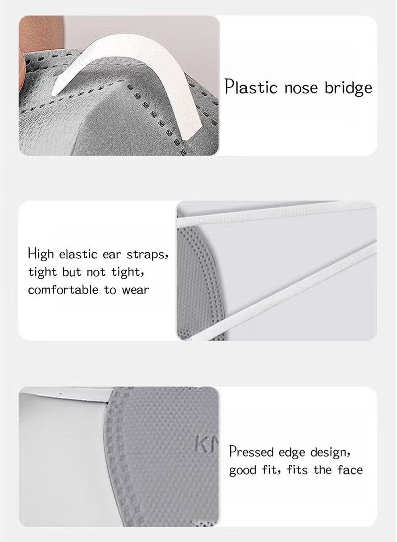 25 قطعة من كمامات الوجه KN95 المزودة بصمام - حماية من 7 طبقات، وأحزمة رأس قابلة للتعديل، وكربون نشط لتوفير أقصى درجات الراحة (عبوة من 25 قطعة) - Image 2